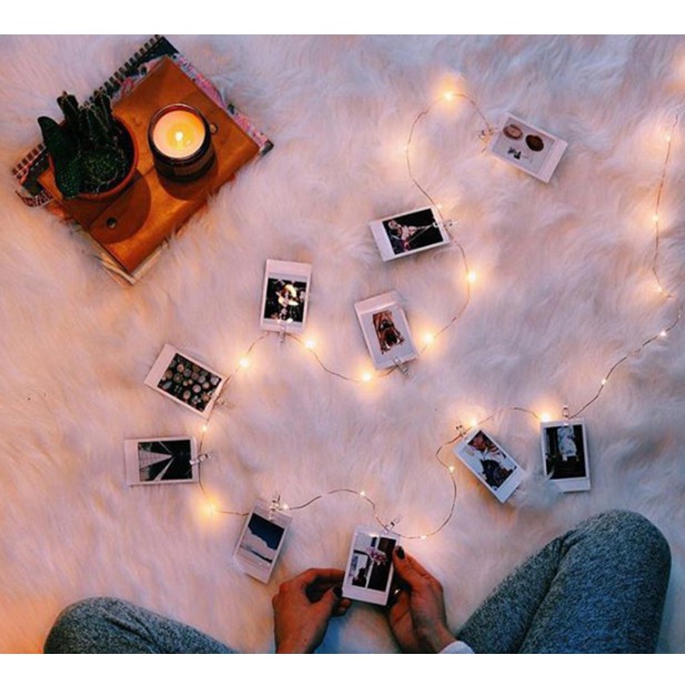 Dây đèn Led đom đóm Fairy Light 2m xài pin có công tắc