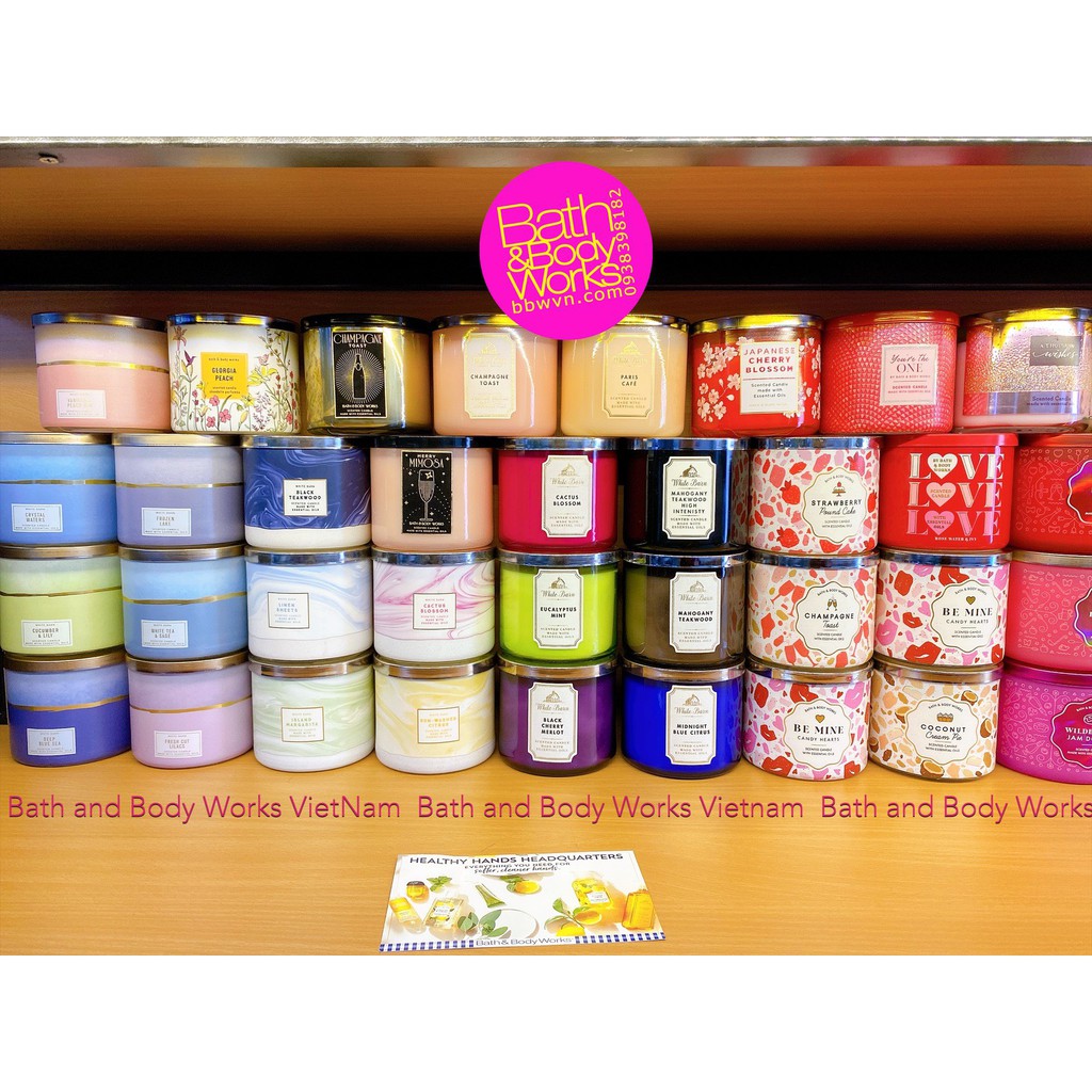 Nến thơm Bath and Body Works Marshmallow Fluff 3 bấc