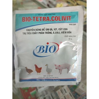 Úm gà con, vịt con, ngừa tiêu chảy - bio tetra colivit (50g)