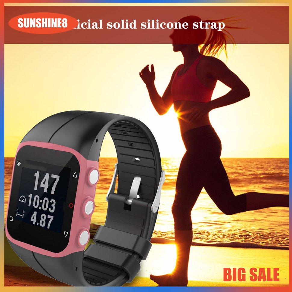 【SUN】Silicone Smartwatch Replacement Strap Official Pattern For Polar M400/M430