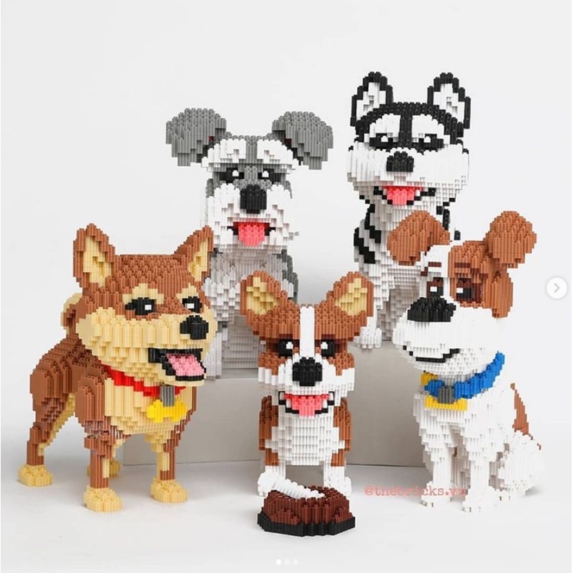 Lego vật nuôi chó husky