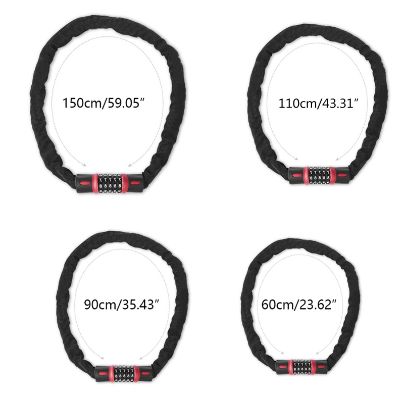 Dây Cáp Khóa Mật Khẩu 5 Chữ Số Chống Trộm Cho Xe Đạp Xe Máy