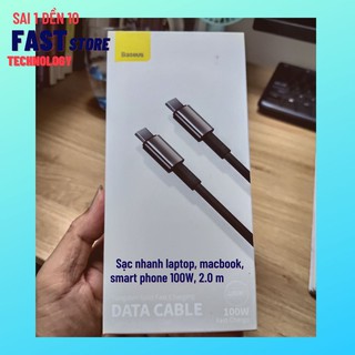 Cáp sạc nhanh 100w type c to type c baseus dài 2m