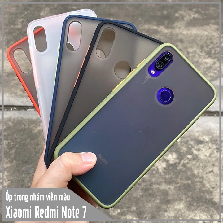 Ốp lưng Cho Redmi Note 9S-9-Note 8 Pro-Note 8-Note 7/Redmi 9-8-8A/Redmi K30-K30 Pro-K20/Mi Note 10 - Nhám viền màu