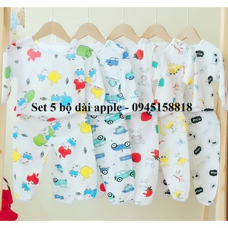 Set 5 bộ dài apple cho bé từ 3-14kg