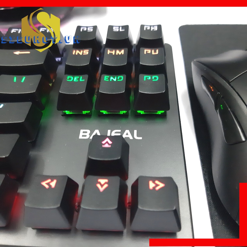 Bàn phím cơ có dây máy tính BAJEAL k200 TKL led gaming keyboard pc chuyên game cao cấp
