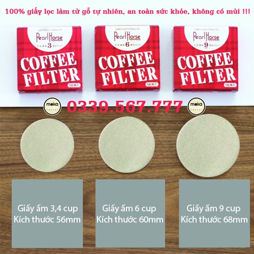 Giấy lọc cà phê màu nguyên bản coffee filter cho ấm Moka pot !!!