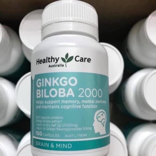 Viên Bổ Não Healthy Care Ginkgo Biloba 2000 - Hộp 100 viên