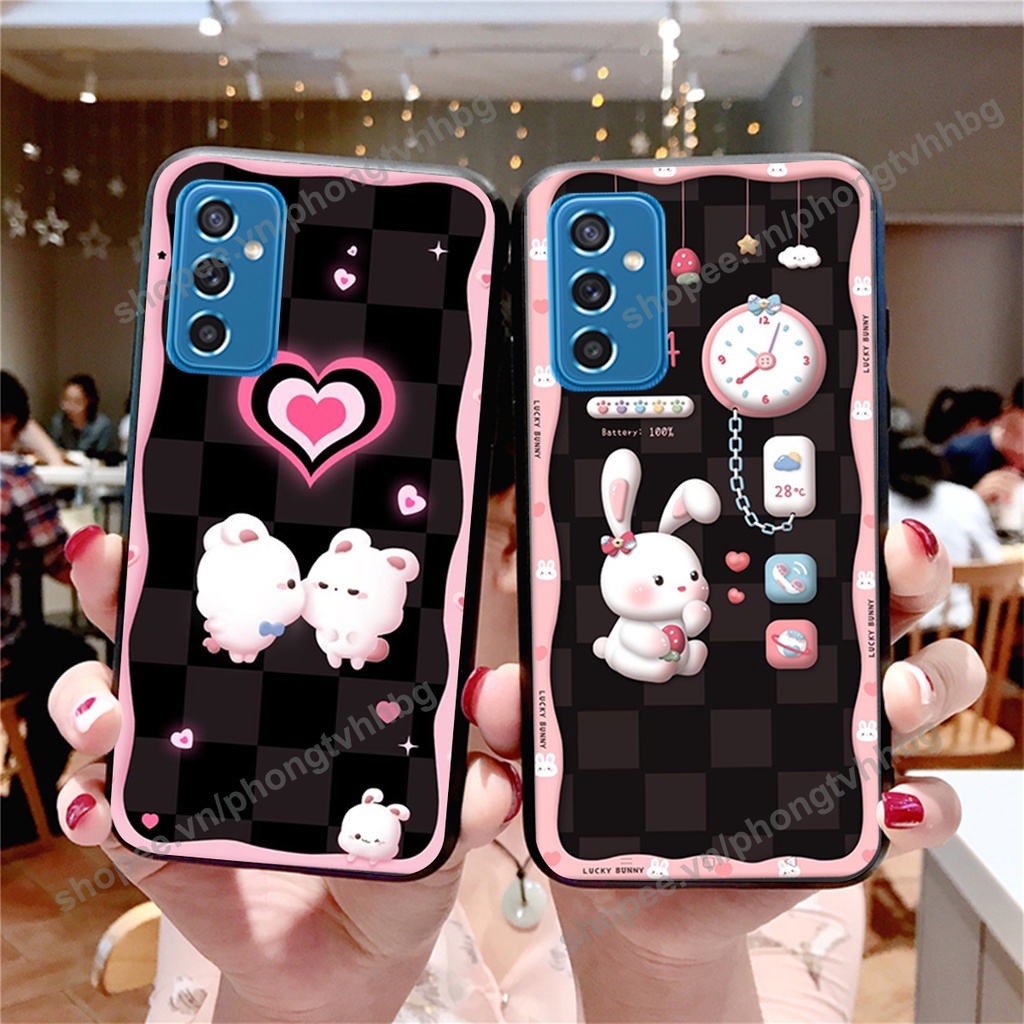 Ốp lưng Samsung M52 5G gấu,thỏ trắng , đồng hồ dễ thương cute cực đẹp
