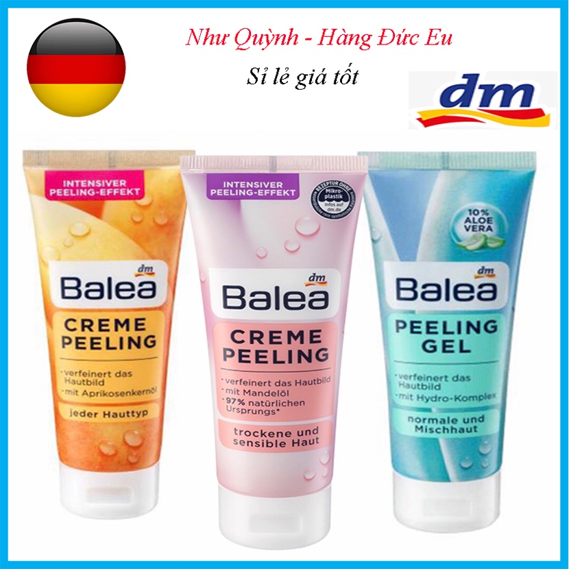 Tẩy Da Chết mặt Balea Peeling Gel, 75ml, Hàng Đức