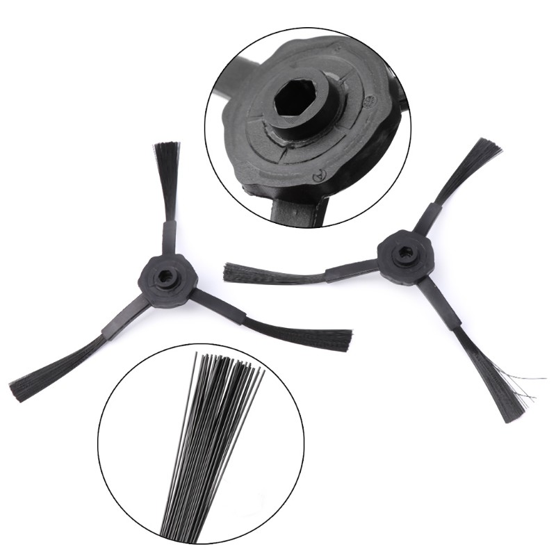 Bộ 2 bản chải 3 đầu dùng thay thế cho máy hút bụi Ecovacs CEN540 CR120 tiện dụng