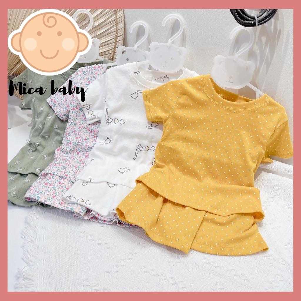 Bộ quần áo cộc tay họa tiết đáng yêu cho bé Mica baby QA19