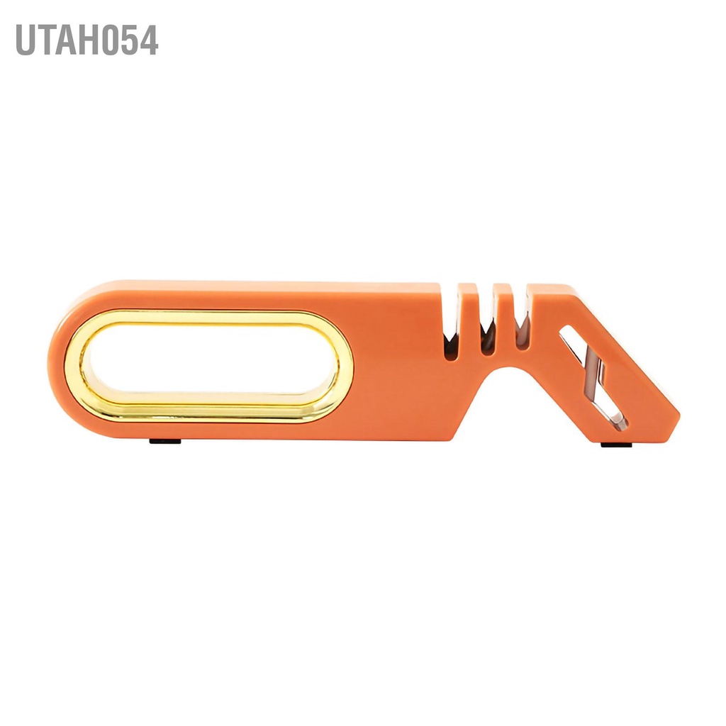 Utah054 Dụng cụ mài dao ngăn ngừa trượt hiệu quả Đá lưỡi nhà bếp 4 trong 1 cho kéo