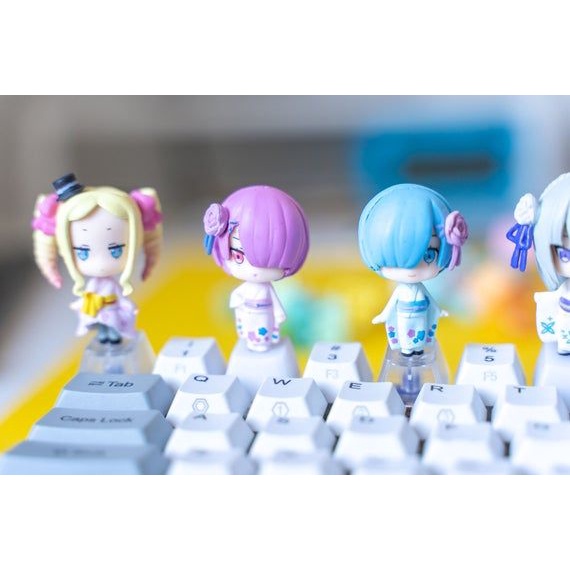 Keycap PBT Rem Zero Kimono Bộ Đặc Biệt Nút Bàn Phím Cơ Lẻ Đẹp