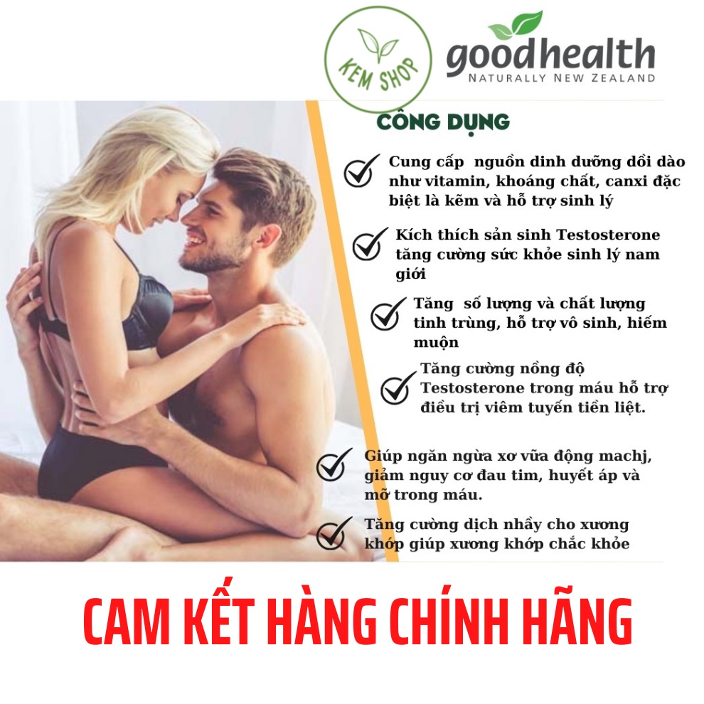 [HÀNG CHÍNH HÃNG] Tinh chất hàu biển Oyster Plus ZinC Goodhealth 60 viên - viên hàu úc Oyster Plus