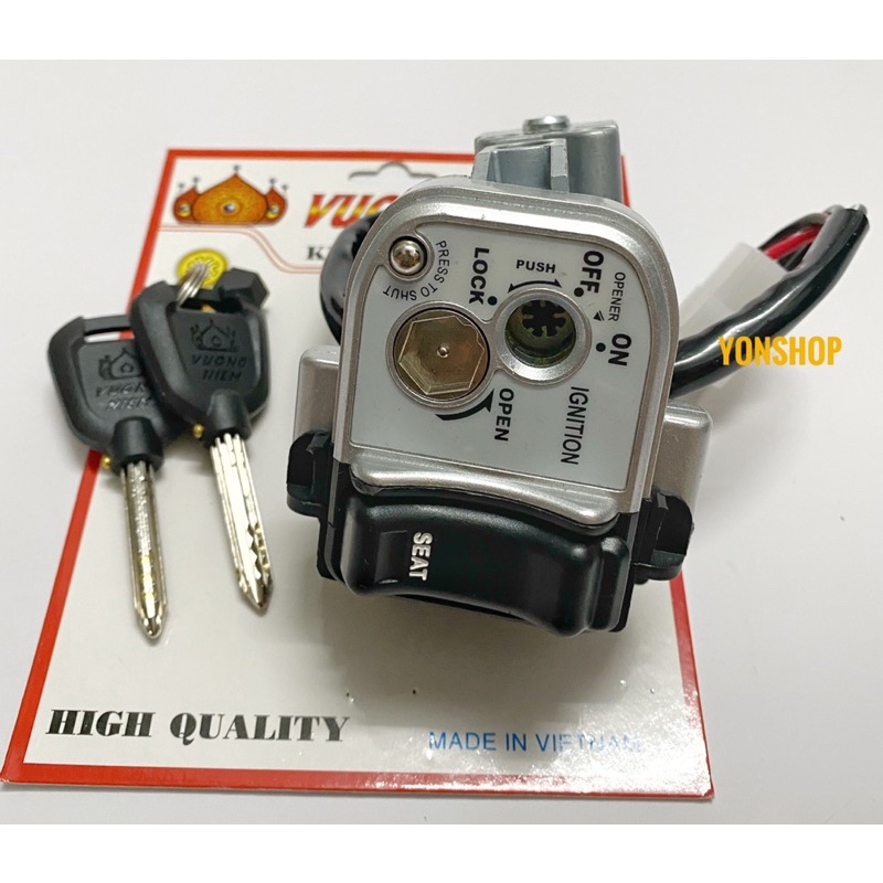Bộ Ổ Khoá Xe SH Mode Chìa 8 Cạnh Chống Trộm Cao Cấp Chính Hãng VƯƠNG NIỆM