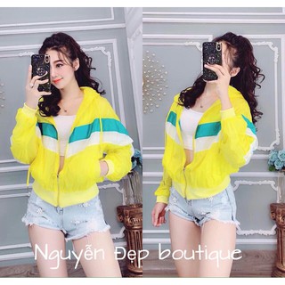 [Thích là mua] Áo khoát gió nữ cầu vồng cánh dơi siêu hot dù ngoại có nón