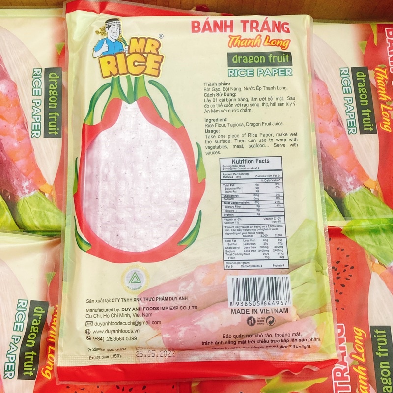 [Freeship_Date mới T5/2022] Bánh tráng nhúng từ 100% thanh long-Bánh tráng gỏi cuốn-Bánh tráng thanh long Duy Anh | BigBuy360 - bigbuy360.vn