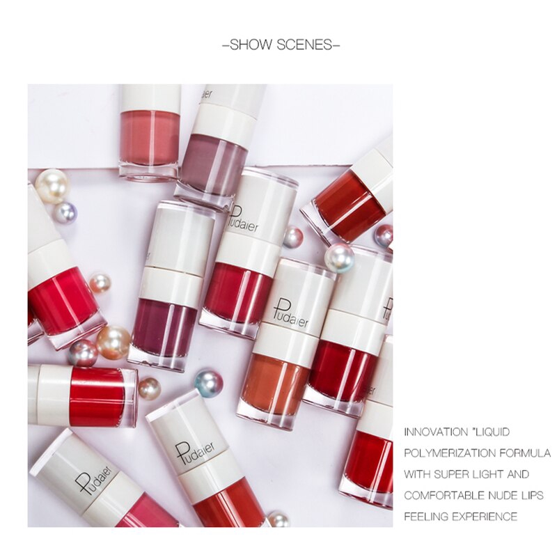 Son môi lì PUDAIER dưỡng ẩm không lem 16 màu tùy chọn 3ml