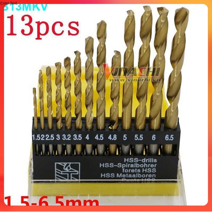 BỘ 13 MŨI KHOAN THÉP HSS HÀNG CAO CẤP