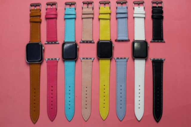 Dây da pu màu trơn dành cho Apple Watch seri 1/2/3/4/5