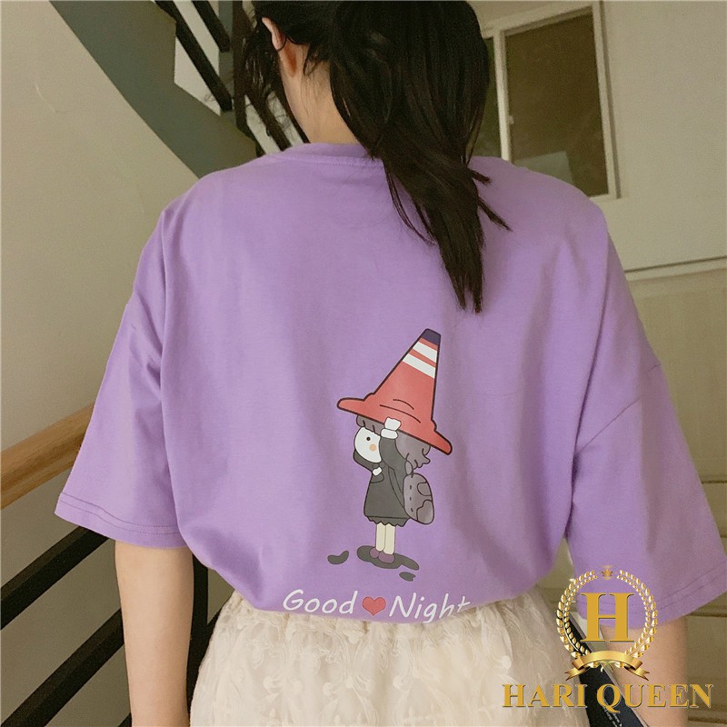 [FREESHIP ĐƠN TỪ 50K] Áo phông cô gái mũ đỏ Good Night HARI0320