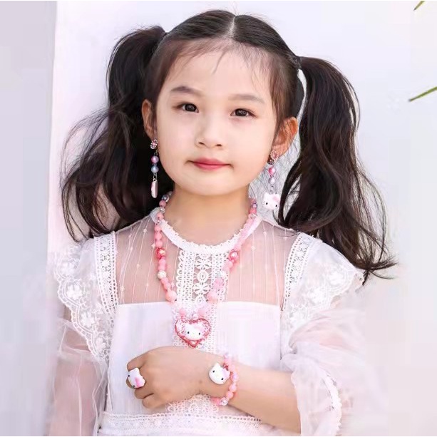 Kids Necklace | Beauty Fishtail Girl Pearl Necklace Bracelet Ring Earring Set | Girl Baby Jewelry