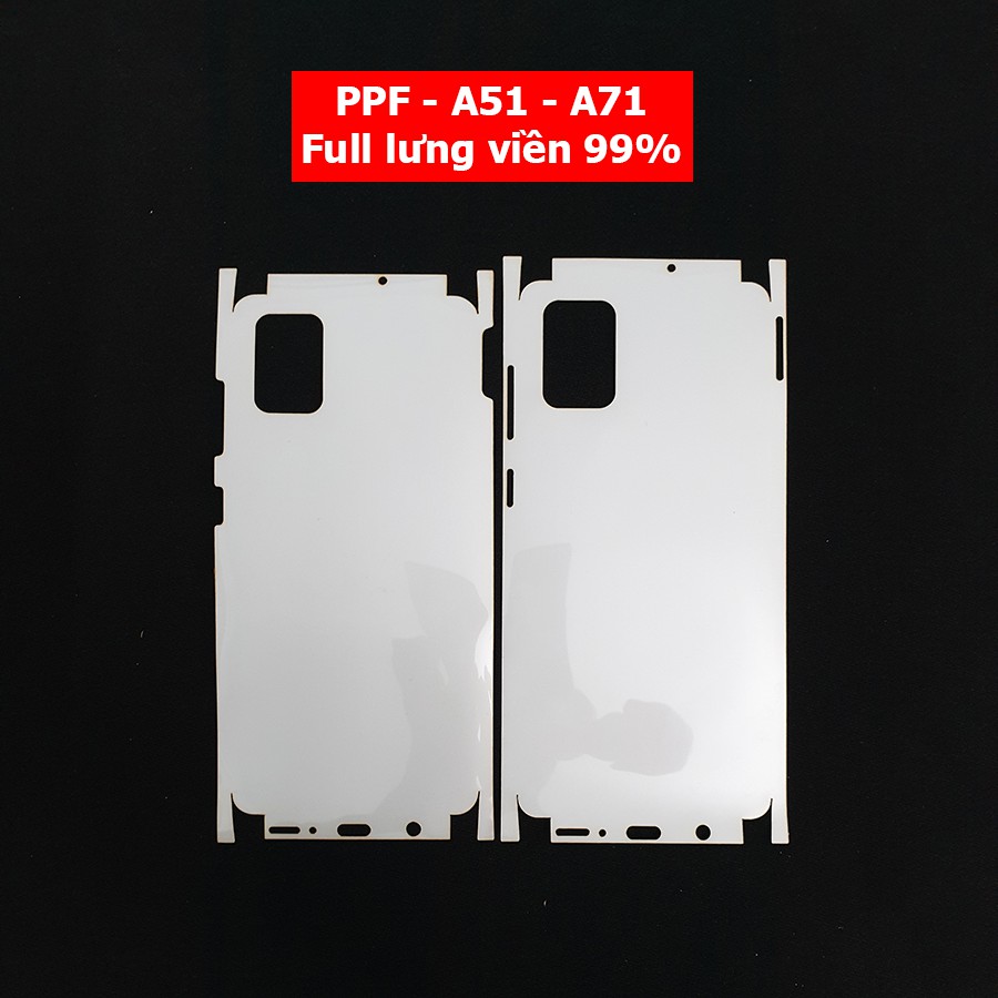 Dán chống xước PPF full lưng viền Galaxy A51 A71