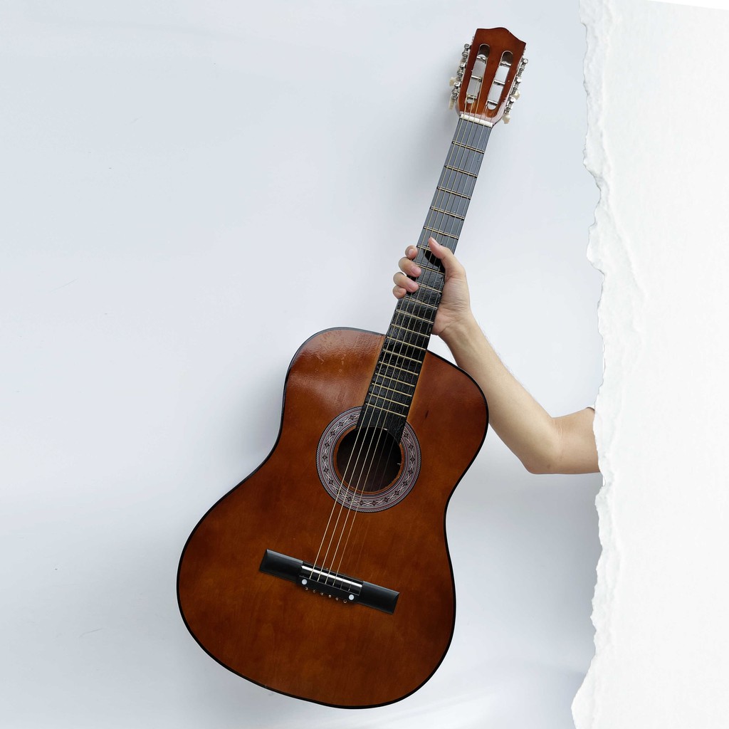 Đàn Guitar acoustic màu nâu dáng D - HÀNG CÓ SẴN