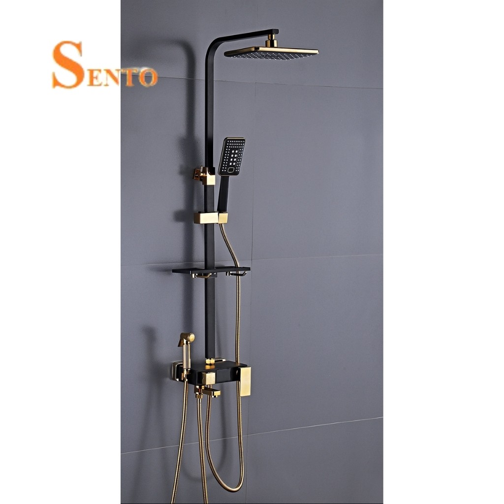 Bộ vòi sen nóng lạnh SENTO sen cây chỉnh nhiệt độ tăng áp thiết bị nhà tắm