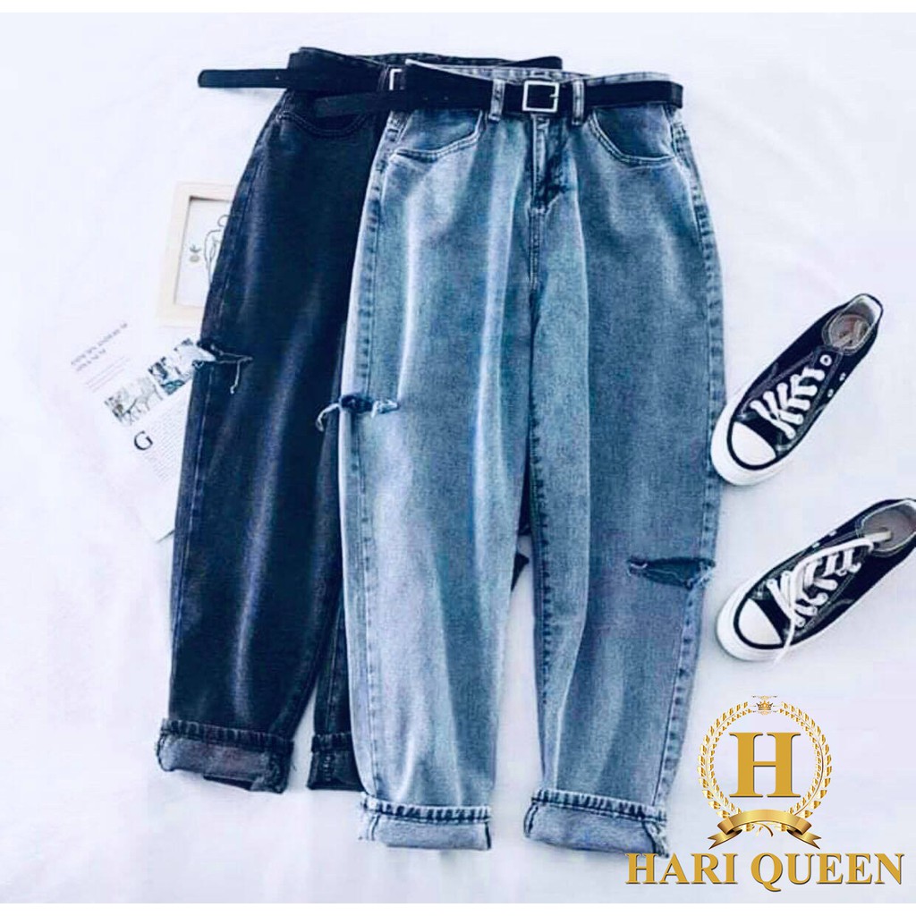 Quần baggy bò rách hông DHO0720 | BigBuy360 - bigbuy360.vn