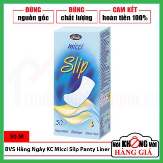 [Chính Hãng] Băng Vệ Sinh Hàng Ngày Không Cánh Micci Slip Panty Liner Hộp 30 Miếng Từ Eu | Chống Tràn | Siêu Mỏng