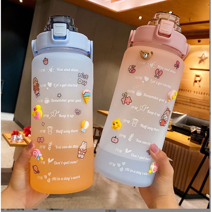 Bình đựng nước chia vạch 2 lít nhắc nhở uống nước