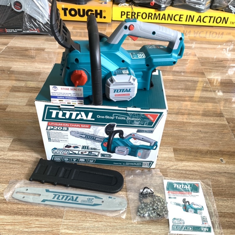 Máy cưa xích dùng pin Lithium 20V Motor không chổi than TGSLI20128