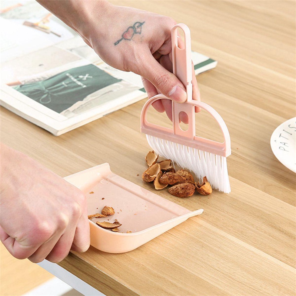 YIYU 1 Bộ Chổi Và Đồ Hốt Rác Bằng Nhựa Đa Năng