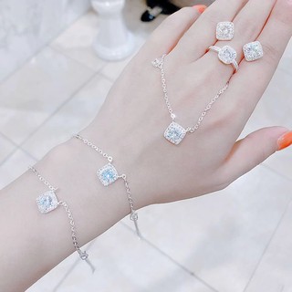 Bộ trang sức nữ bạc 925 đá xinh xắn