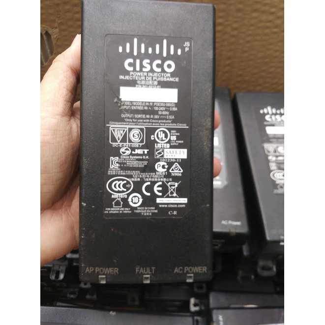 POE Cisco 56v chính hãng model AIR-PWRINJ4 / DPSN-35FB hàng thanh lý còn sử dụng tốt