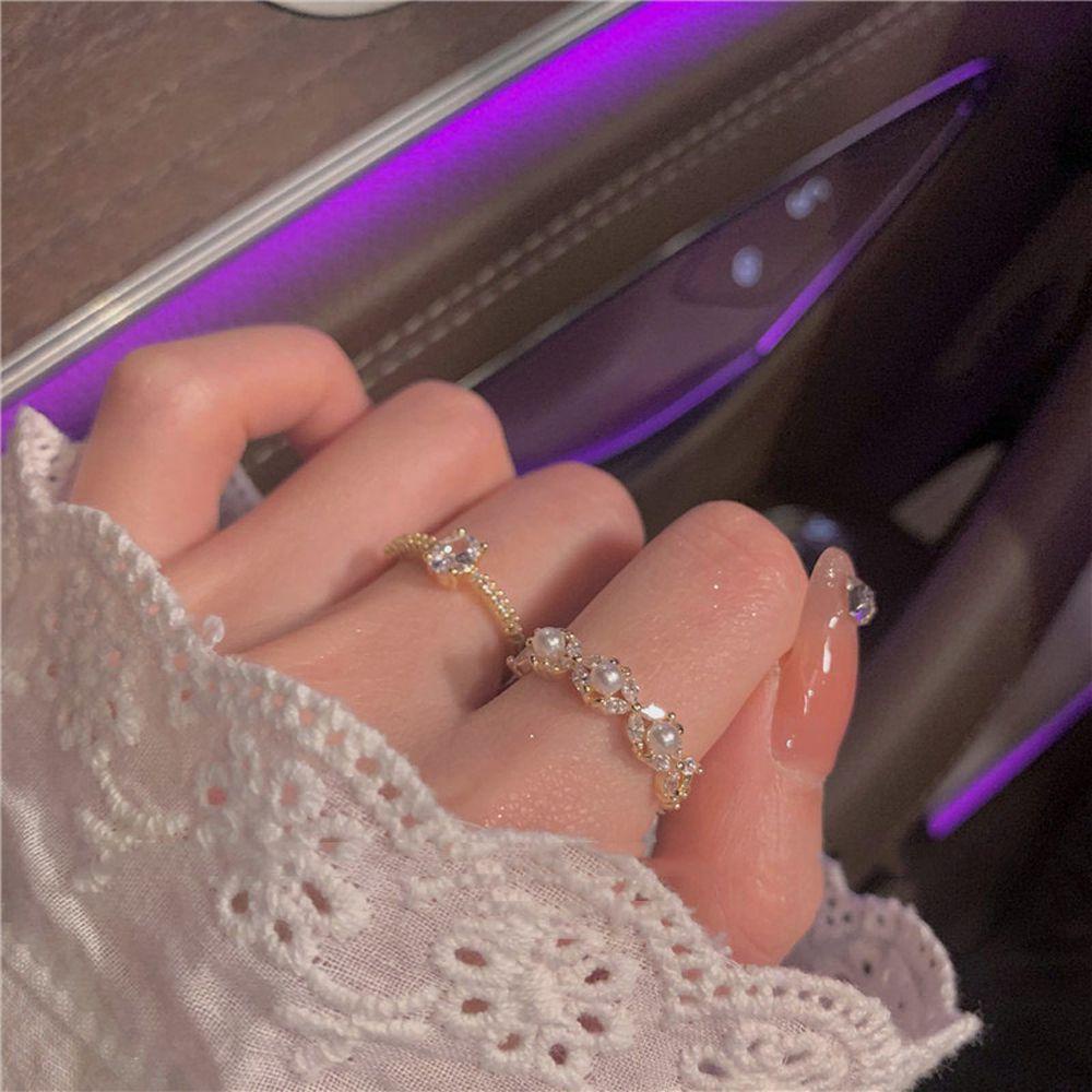 Nhẫn Thiết Kế Rỗng Họa Tiết Hoa Phong Cách Tối Giản Cho Nữ