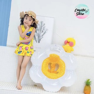 Phao Bơi Hoa Cúc Kèm Bơm Chống Lật An Toàn Cho Bé 0-4 Tuổi Hottrend Hàn Quốc