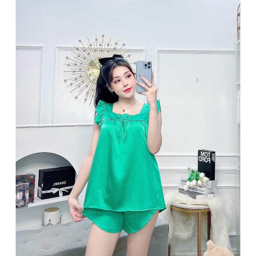 ❌CÁNH TIÊN❌Đồ bộ đùi cánh tiên , đùi cánh tiên satin có túi quần chipchip90  M0031
