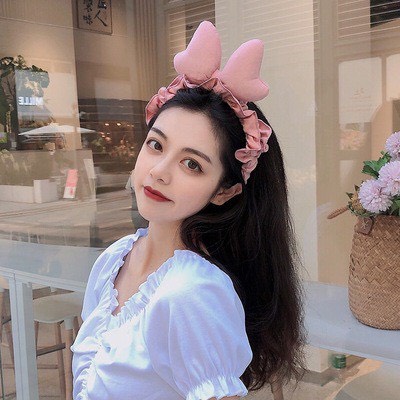 Bờm nơ dễ thương cán mềm, ôm đầu, băng đô tóc cute