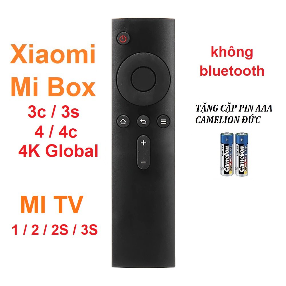 Remote điều khiển Xiaomi Mi box 3c 3s 4 4c 4K Global Mibox smart Mi tv 1 2 2s 3s (Hàng xịn - Tặng pin)