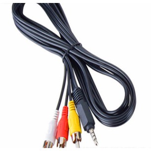 Portable Auxiliary AUX to 3 RCA AV Audio Video TV Cable Cord Wire Adapter 3.5mm Plug