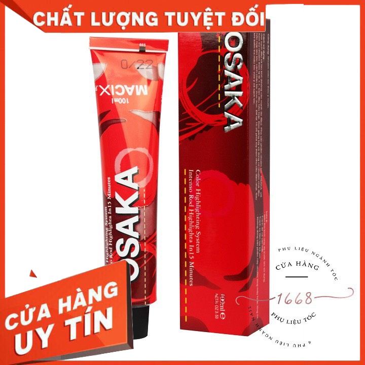 [tận gốc]Thuốc nhuộm kem nhuộm osaka  100ml hộp màu đỏ ,Lên màu chuẩn xinh , giữ màu bền(hàng công ty lý hoàng long)