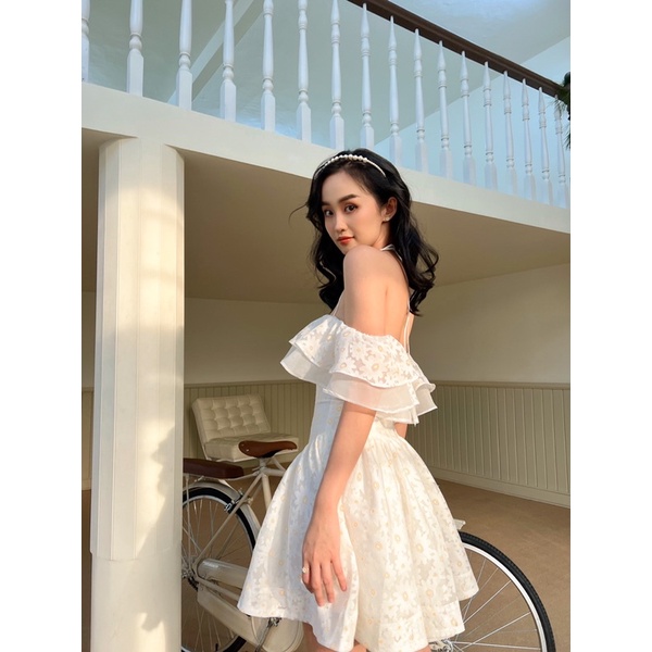Đầm xoè kiểu bèo vai 2 tầng Daisy dress