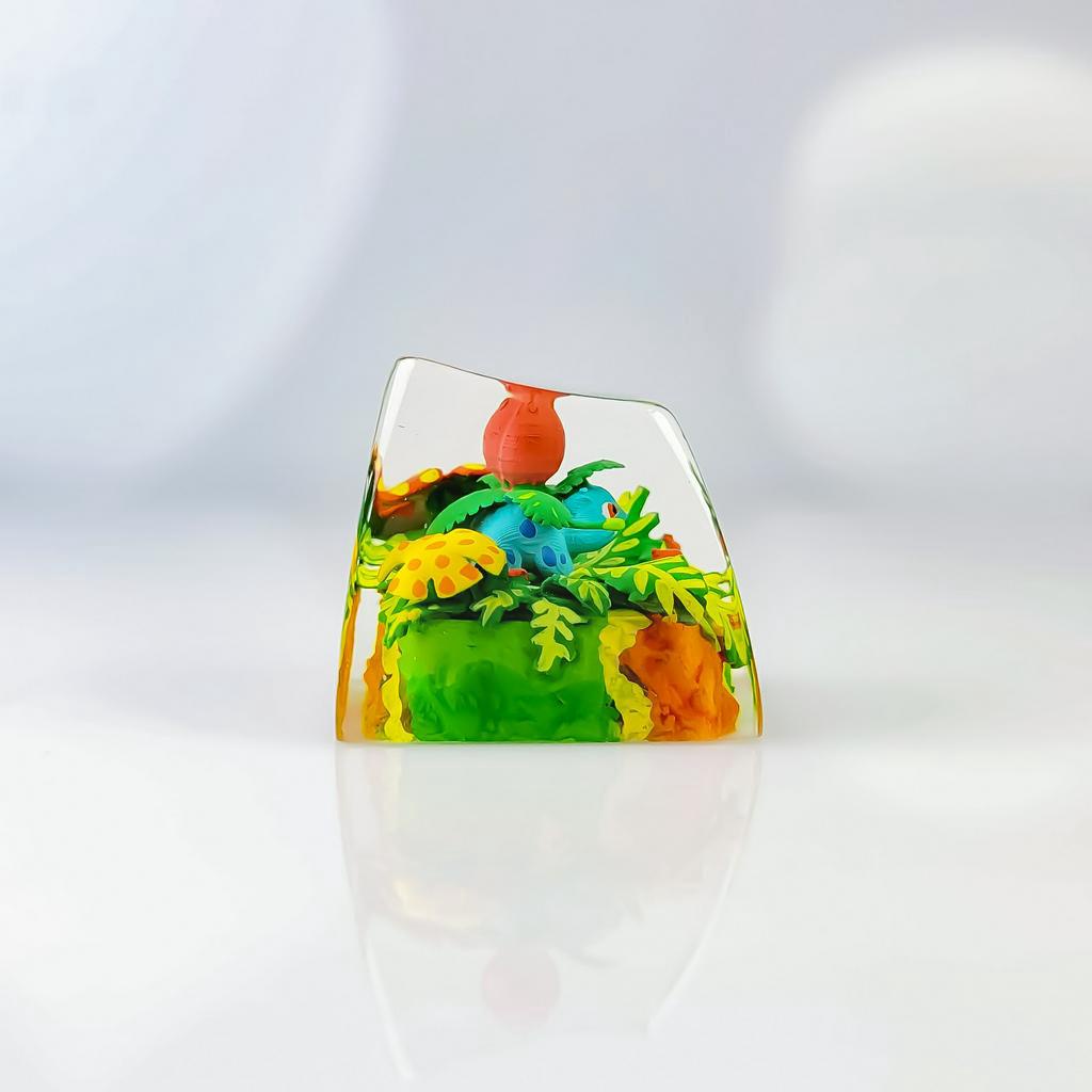 Nút bàn phím Pokemon, nút bàn phím Ivysaur , Bàn phím nhân vật hoạt hình -  Ivysaur keycap, POKÉMON Artisan Keycap