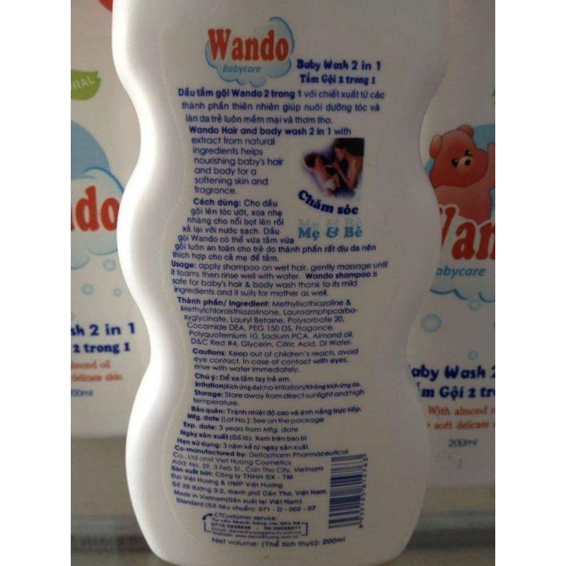 Sữa tắm gội Wando Babycare