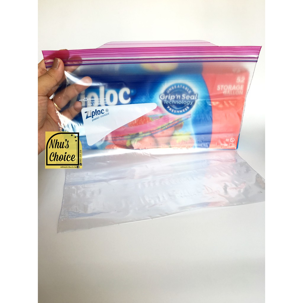 [Hàng Mỹ Nhu's Choice] Túi dự trữ khóa thông minh Ziploc| Storage| Grip'n Seal| Gallon 26.8x27.3cm