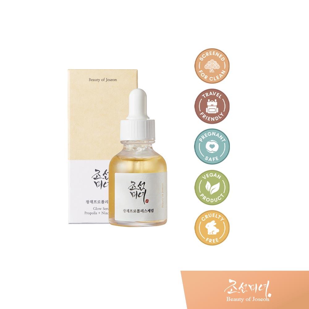 Tinh chất sáng đều màu da phục hồi se lỗ chân lông Beauty of Joseon Propolis Niacinamide Glow serum 30ml