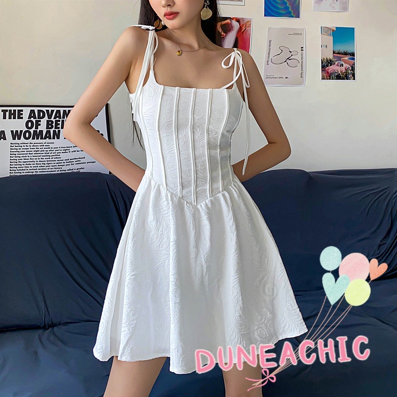 Đầm Chữ A Hai Dây Màu Trơn Y0817